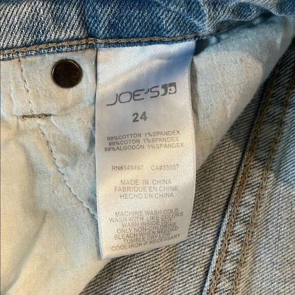 Joe's Jeans Light Blue Distressed Jean Shorts - Picture 4 of 5